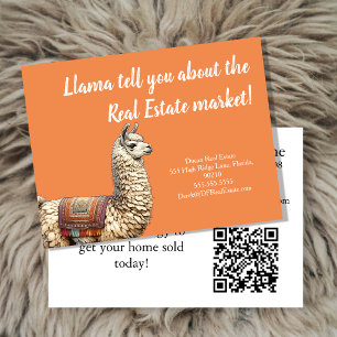 Lama sagt Ihnen, wie viel Immobilienmarketing verk Postkarte