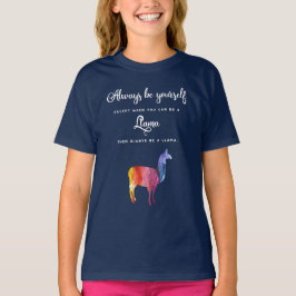 Lama. Seien Sie immer sich ausgenommen… Aquarell T-Shirt