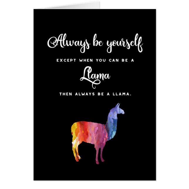 Lama. Seien Sie immer sich es sei denn… Aquarell (Vorne)