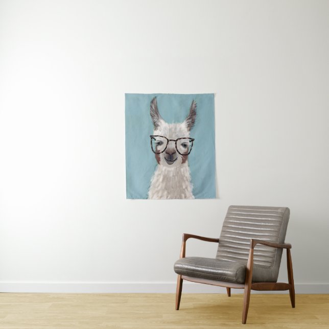 Lama-Spezifikt. - Übergroße Gläser Wandteppich (Beispiel)