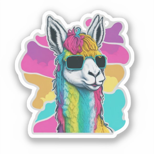 Lama-Sticker für Journalisten und Scrapbooking Aufkleber (Vorderseite)