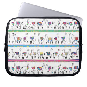 Lama-Streifen-Muster Laptopschutzhülle