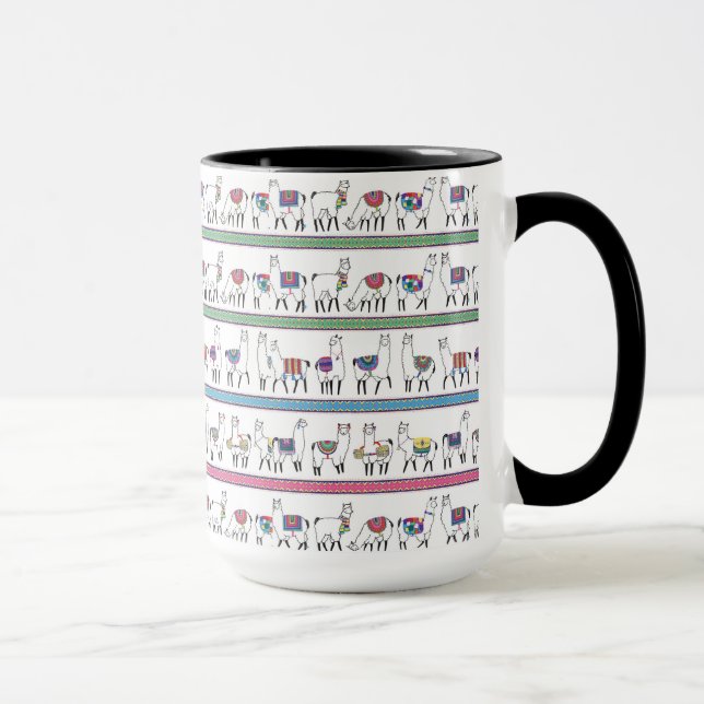 Lama-Streifen-Muster Tasse (Rechts)