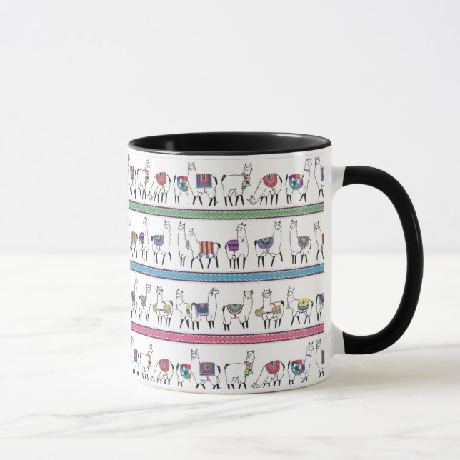 Lama-Streifen-Muster Tasse (Rechts)