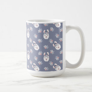 Lama-u. Blumen-Muster Kaffeetasse