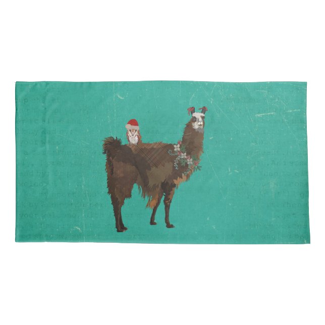 LAMA-U. EULEN-WEIHNACHTEN KISSENBEZUG (Rückseite)