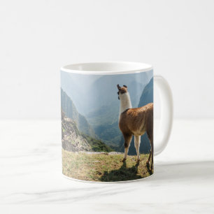 Lama-übersehenruinen   Machu Picchu, Peru Kaffeetasse