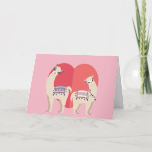 Lama und Alpaca mit Liebe Karte