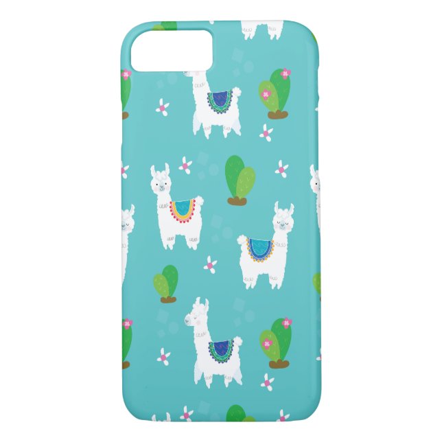 Lama und Kakteen Case-Mate iPhone Hülle (Rückseite)
