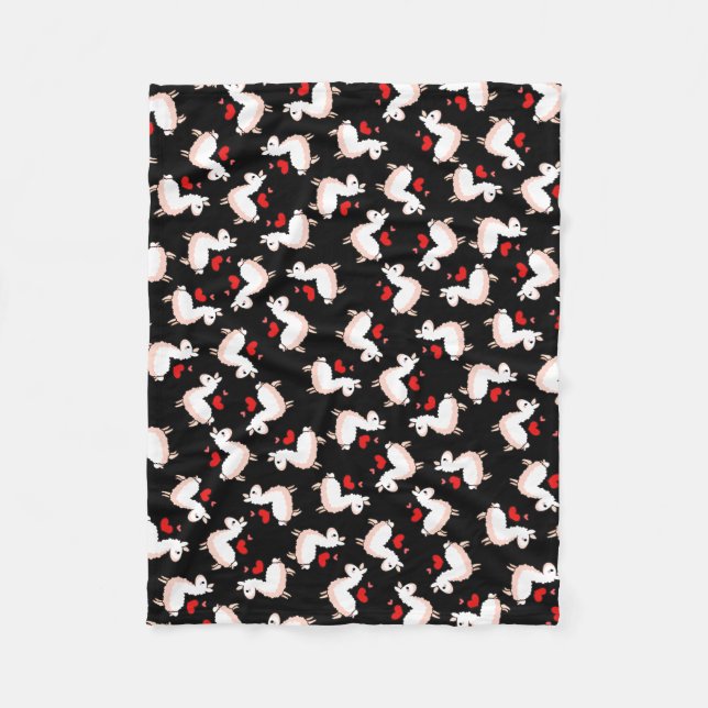 Lama-Verrücktheit Fleecedecke (Vorderseite)