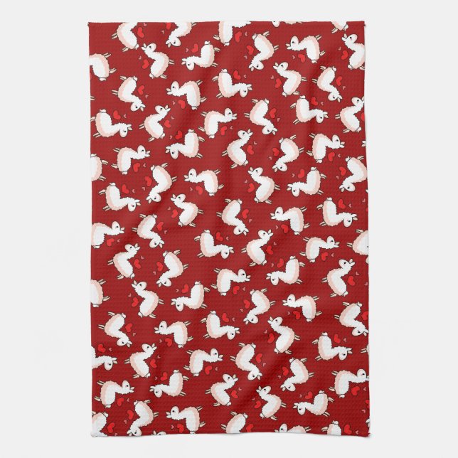 Lama-Verrücktheit Geschirrtuch (Vertikal)