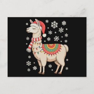 Lama Weihnachtslichter Schneeflocken Weihnachten F