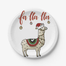 Lama-WeihnachtsTeller Fas Lla Lla