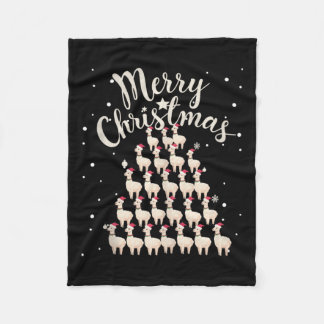 Lama Xmas Tree Llamas Weihnachtsbaum Tank Top1 Fleecedecke