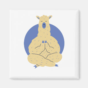 Lama Yoga Pose Magnet