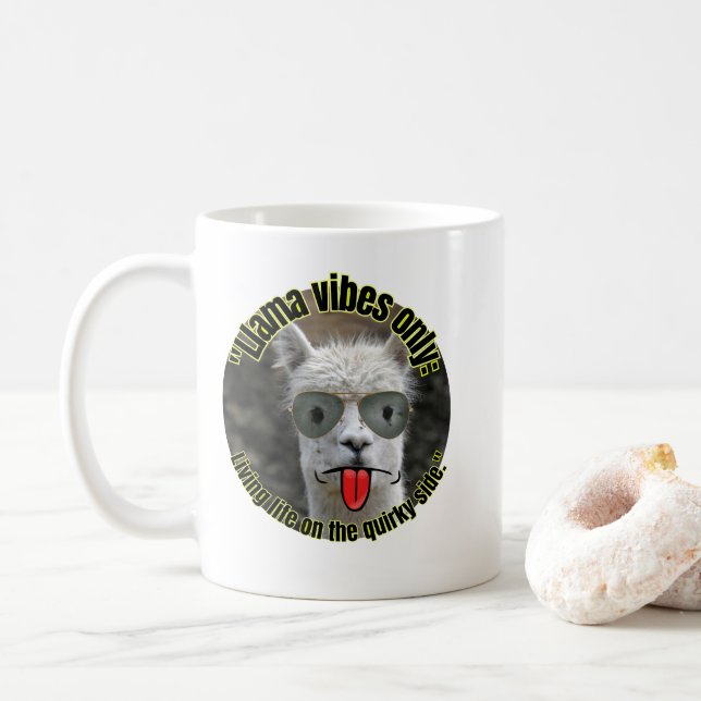 Lama-Zitat Kaffeetasse (Mit Donut)