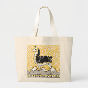 Lamalamapunktpunkt-Leinwand-Tasche Jumbo Stoffbeutel