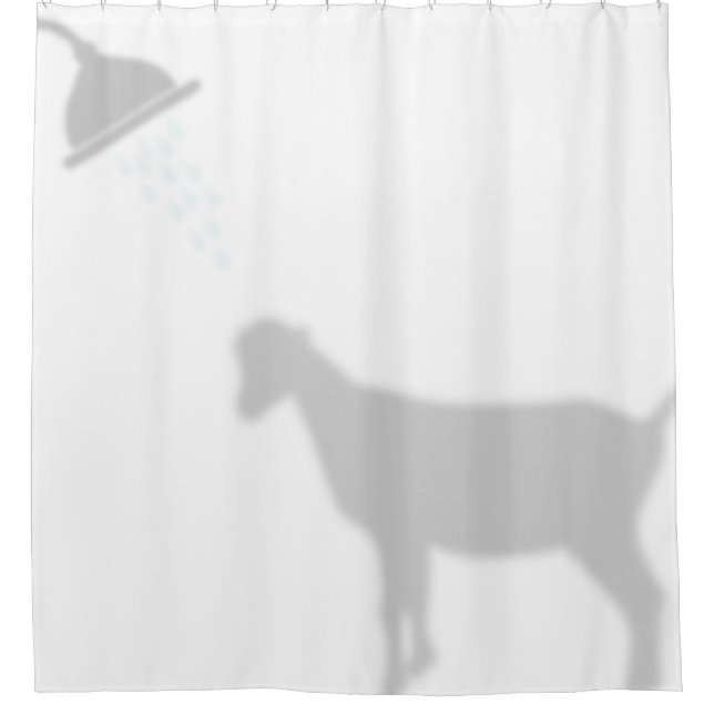 LaMancha Goat Shadow Silhouette Shadow Buddies Duschvorhang (Vorderseite)