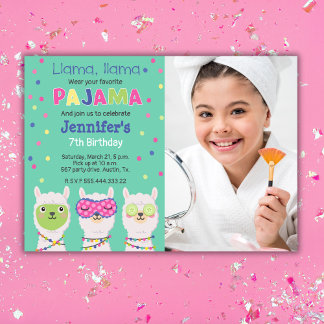 Lamapjama-Party, Schlittelhund, Foto Einladung