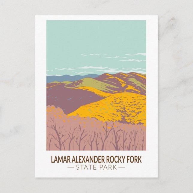 Lamar Alexander Rocky Fork Staat Park Tennessee Postkarte (Vorderseite)