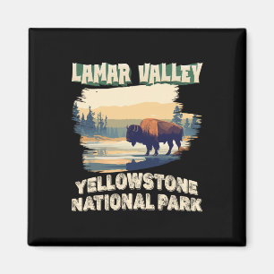 Lamar Valley Yellowstone National Park Bison Wande Magnet
