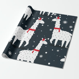 Lamas, handgezeichneter Hintergrund. Farbenfrohe n Geschenkpapier
