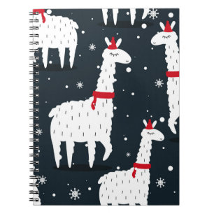 Lamas, handgezeichneter Hintergrund. Farbenfrohe n Notizblock