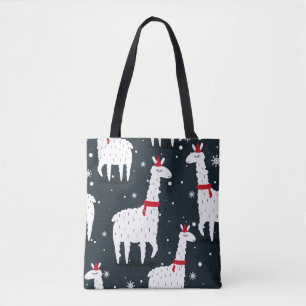 Lamas, handgezeichneter Hintergrund. Farbenfrohe n Tasche