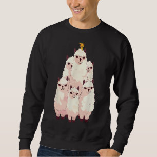 Lamas Weihnachtsbaumlichter Alpaka-Tiere lieben X Sweatshirt