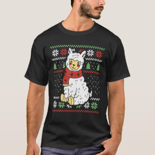 Lamas Weihnachtsbaumlichter Alpaka-Tiere lieben X T-Shirt