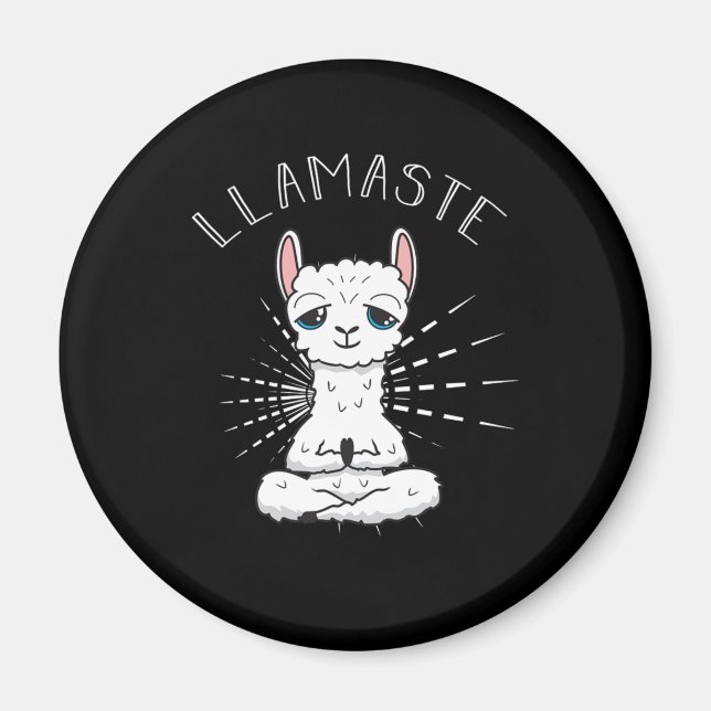 Lamaste Namaste Yoga Lama Spirituelles Meditat Ges Magnet (Vorne)