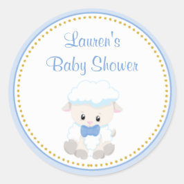 Lamb Baby shower garçon Favoriser Stickers