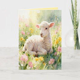 Lamb Bible Verse Customized Easter Card Feiertagskarte