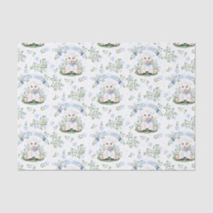 Lamb Blue Floral Baby Dusche Seidenpapier