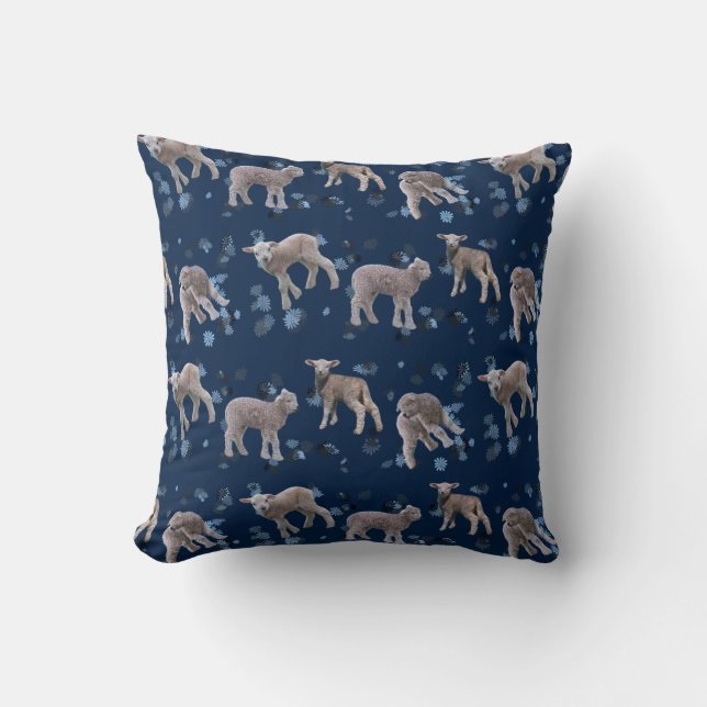 Lamb Frenzy Pillow (Marine) Kissen (Vorderseite)