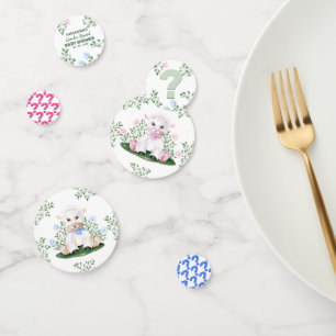 Lamb Gender Reveal Baby Shower Konfetti