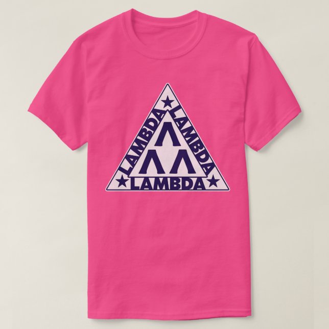 LAMBDA LAMBDA LAMBDA Dreiecksymbol T-Shirt (Design vorne)