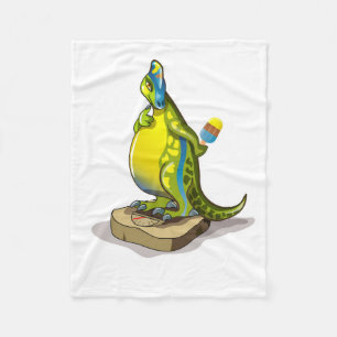 Lambeosaurus Stehend auf Gewichtsskala. Fleecedecke