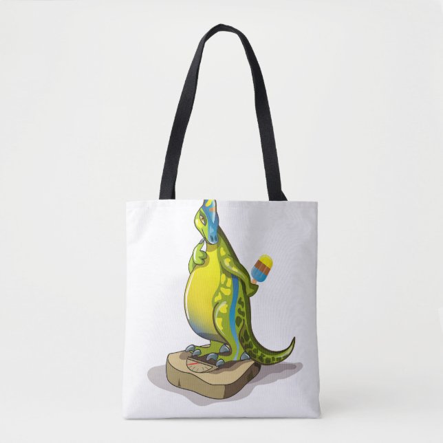 Lambeosaurus Stehend auf Gewichtsskala. Tasche (Vorderseite)