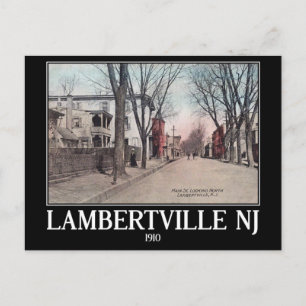 Lambertville NJ, Hauptstraße, 1910, Vintage Postkarte