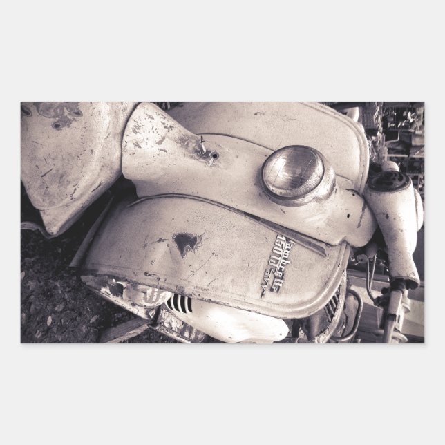 Lambretta 150 ld rechteckiger aufkleber (Vorderseite)