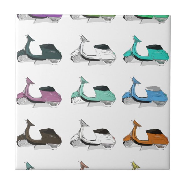 Lambretta Pop-Kunst Fliese (Vorderseite)