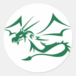 Lambton, der Grüne Drache Runder Aufkleber