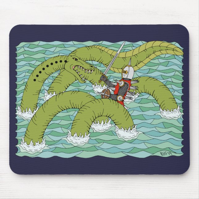 Lambton Worm und Knight Mousepad (Vorne)