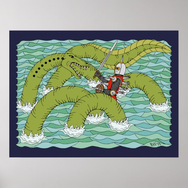 Lambton Worm und Knight Poster (Vorne)