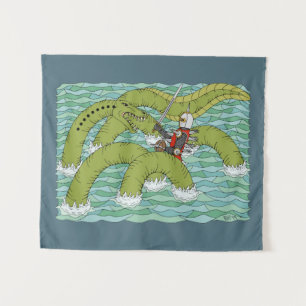 Lambton Worm und Knight Wandteppich