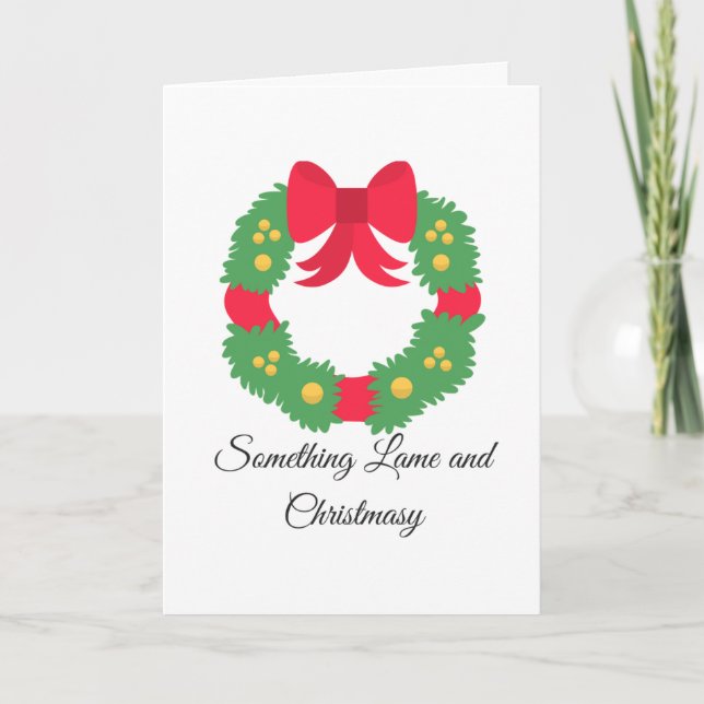 Lame Christmas Card Feiertagskarte (Vorderseite)