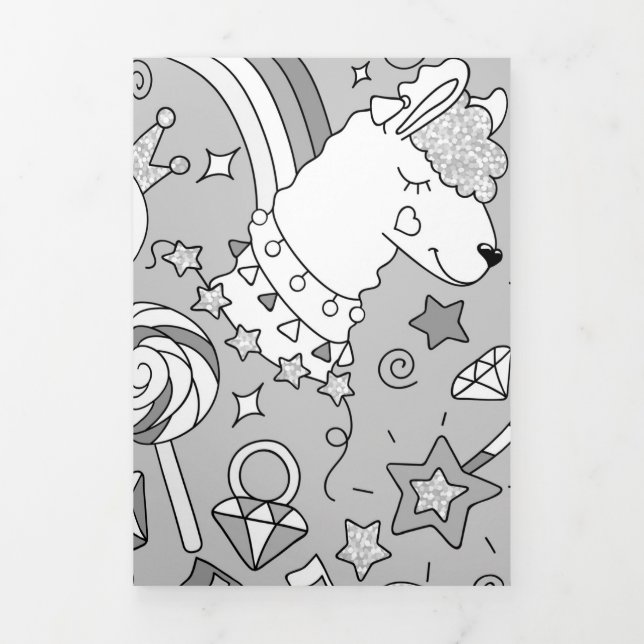 Lamellenmuster 4 dreifach gefaltete urlaubskarte (Cover)