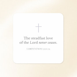 Lamentations 3:22-23 Bible Verse Minimal Faith Quadratischer Aufkleber