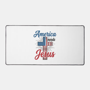 L'Amérique a besoin de Jésus Croix Patriotique Con